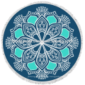 Velour Stripe Mandala Beach Towel